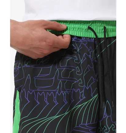 Шорты мужские AUSTRALIAN Flowing Smash Short Black/Green HCUSH0014-316