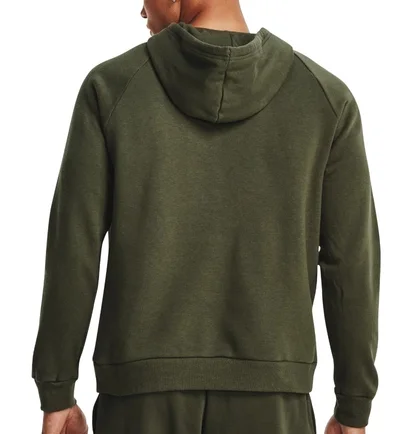 Худи мужское Under Armour Hooded Sweatshirt Ua Rival Fleece Logo Hd-Grn Olive 1379758-390