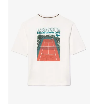 Футболка мужская Lacoste Roland-Garros Edition Jersey T-Shirt White TH8757-51-70V