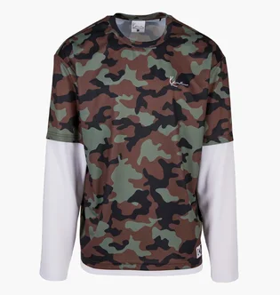 Лонгслів чоловічий Karl Kani Signature Camo Mesh Layered Camo/White PD00013983