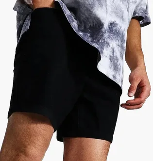 Шорти чоловічі Boohoo Skinny Stretch Black MZZ07946