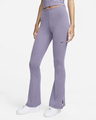 Леггинсы женские Nike Sportswear Chill Knit Tight Mini-Rib Flared Leggings Violet FQ2113-509
