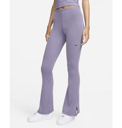 Легінси жіночі Nike Sportswear Chill Knit Tight Mini-Rib Flared Leggings Violet FQ2113-509