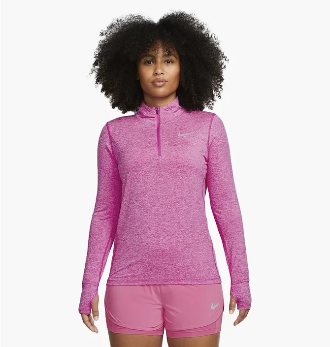 Лонгслив женский Nike Df Element Top Hz Pink Cu3220-623