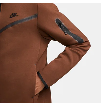 Толстовка чоловіча Nike M Nsw Tch Flc Hoodie Fz Wr Brown Cu4489-259
