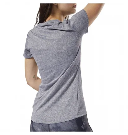 Футболка женская Reebok Reflective Graphic Short Sleeve Running Top Grey D78939