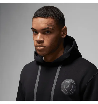 Худи мужское Air Jordan Paris Saint-Germain Fleece Pullover Hoodie Black DZ2923-010