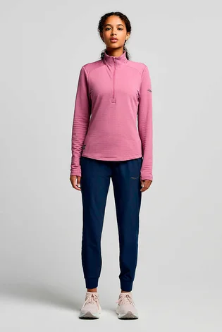 Кофта женская Saucony Triumph 3D 1/2 Zip Pink SAW800459-VLH