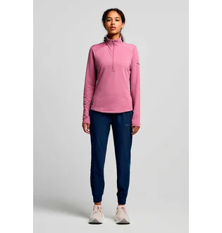 Кофта женская Saucony Triumph 3D 1/2 Zip Pink SAW800459-VLH
