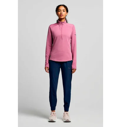 Кофта женская Saucony Triumph 3D 1/2 Zip Pink SAW800459-VLH