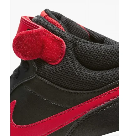 Кроссовки детские Nike Court Borough Mid 2 (Gs) Black/Red Cd7782-003