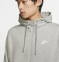 Толстовка чоловіча Nike M Nsw Club Hoodie Fz Ft Grey BV2648-063