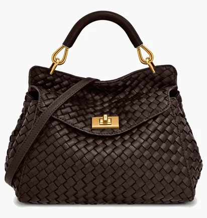 Сумка жіноча JW PEI Lucia Classic Top Handle Woven Bag Brown BB2025BG117724JWP