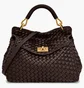 Сумка жіноча JW PEI Lucia Classic Top Handle Woven Bag Brown BB2025BG117724JWP