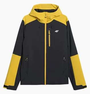 Куртка чоловіча 4F Softshell Windproof 8000 Yellow/Black 4FRAW25TSOFM506-71S