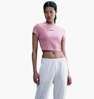 Футболка женская Nike Sportswear Chill Knit Slim Cropped Pink HF9534-699