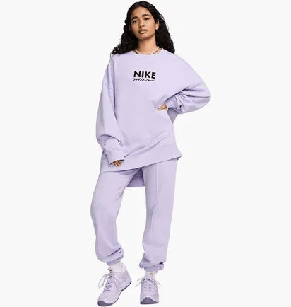 Спортивний костюм жіночий Nike Nsw Flc Os Crew Violet HM4318-515__HM4319-515