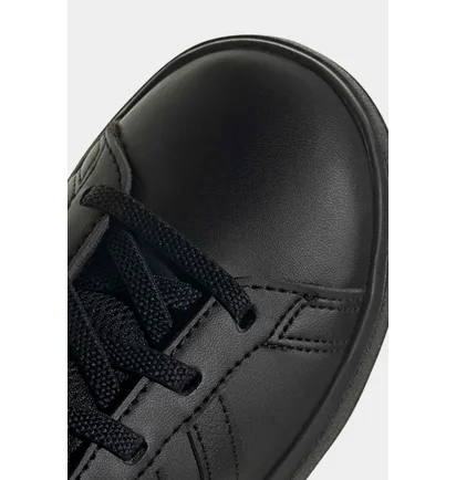 Кроссовки детские Adidas Grand Court Elastic Lace And Top Strap Black FZ6161