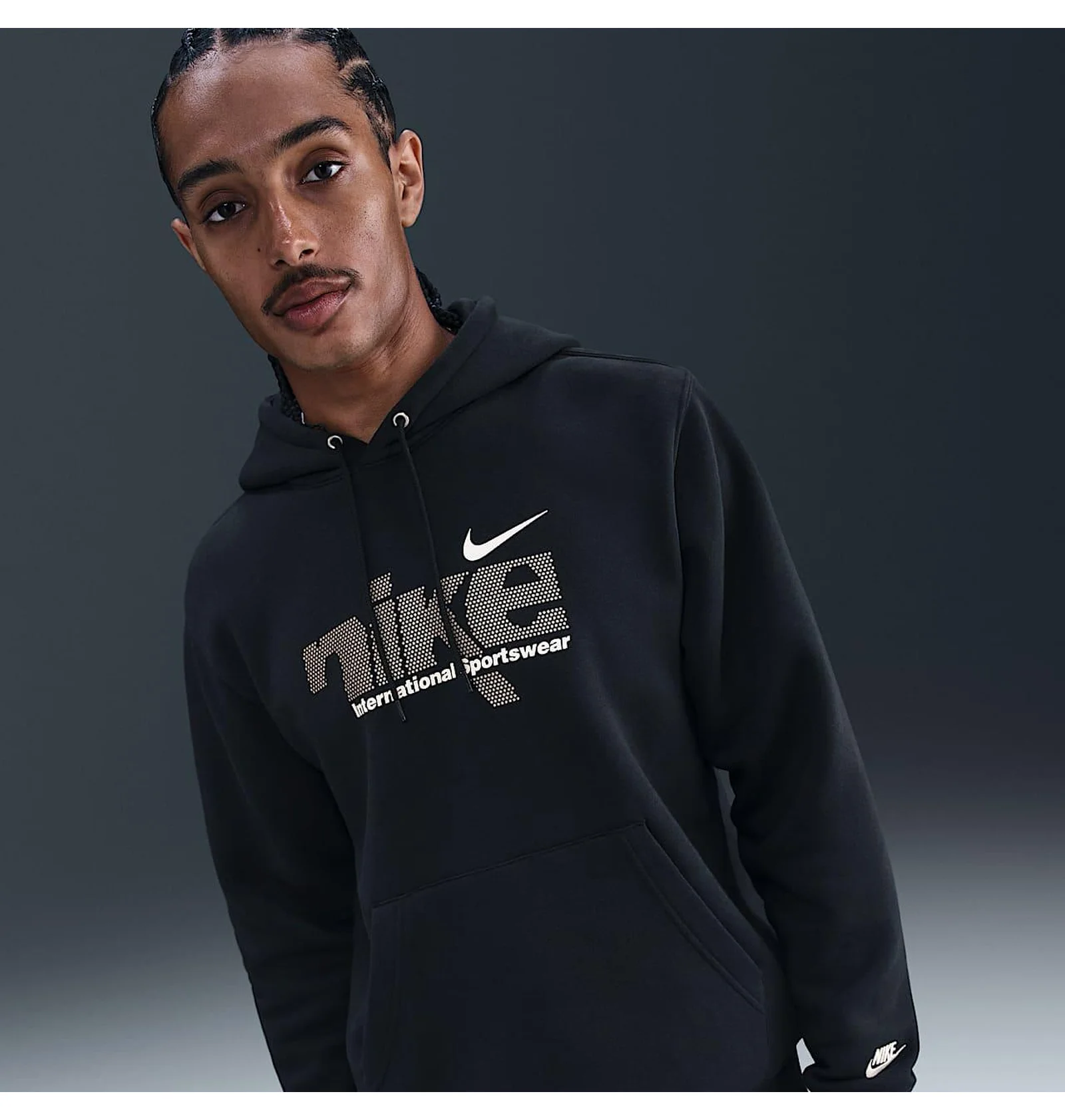 ᐉ Худі чоловіче Nike Nk Club Bb Po Hdy Swsh Sport Black IM8321