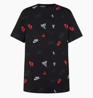Футболка мужская Nike M Nsw Tee 12Mo Aop Sp25 Black HJ0561-010