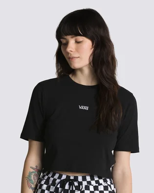 Футболка жіноча Vans Flying V Crop Crew Sport Tee Black VN0A54QUBLK