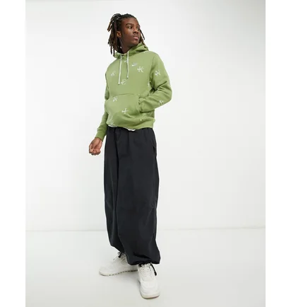 Худи мужское Nike Monogram Print Hoodie In Alligator Olive DV9601-334