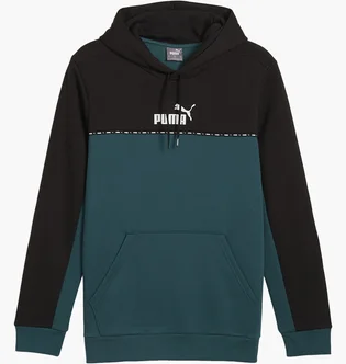 Худи мужское Puma Ess Block X Tape Hoodie Fl Black/Blue 673342-22