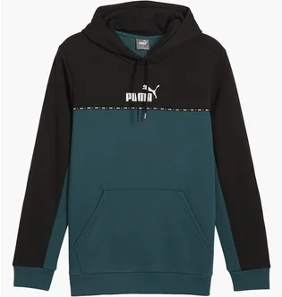 Худи мужское Puma Ess Block X Tape Hoodie Fl Black/Blue 673342-22