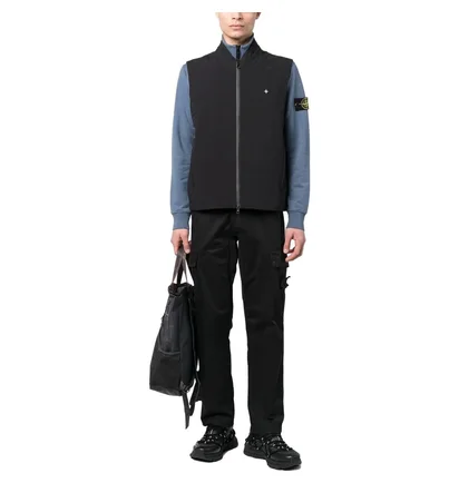 Жилетка чоловіча STONE ISLAND Stellina Logo-Embroidered Black 7815G03G2-V0029