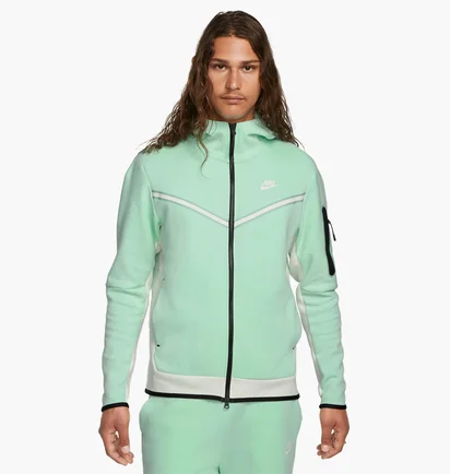 Куртка чоловіча Nike Sportswear Tech Fleece Taped Full-Zip Hoodie Turquoise Cu4489-379
