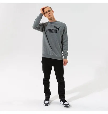 Свитшот мужской Puma Ess Big Logo Crew Fl - Medium Gray Heather Grey 58667803