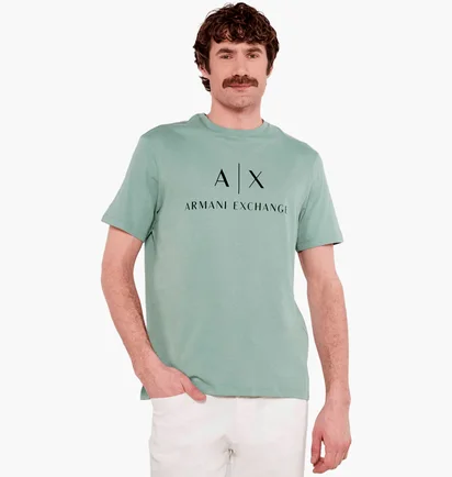Футболка мужская Armani Exchange Slim Fit Green 8NZTCJ-Z8H4Z