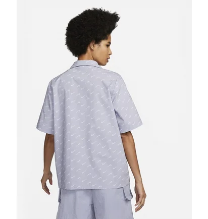 Рубашка женская Nike Sportswear Everyday Modern Woven Short-Sleeve Top Violet DV7930-519