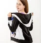 Толстовка женская AUSTRALIAN Flowers Hoodie Elastic Fleece Insert Jacket Black/White LSDGC0009-002