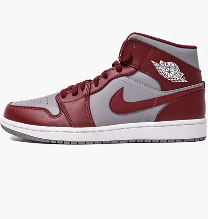 Кросівки чоловічі Air Jordan 1 Mid Red/Grey Dq8426-615