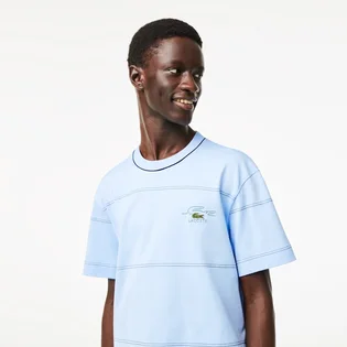 Футболка мужская Lacoste Striped Organic Cotton Jersey T-Shirt Light Blue TH5364-51-HBP