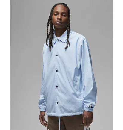 Рубашка мужская Air Jordan Essentials Jacquard Print Coaches Jacket Light Blue Dv7616-411