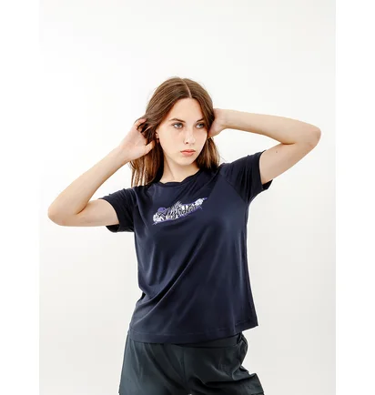 Футболка женская AUSTRALIAN Logo Flowers Tee Jersey V Black LSDTS0027-200