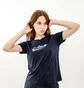 Футболка женская AUSTRALIAN Logo Flowers Tee Jersey V Black LSDTS0027-200