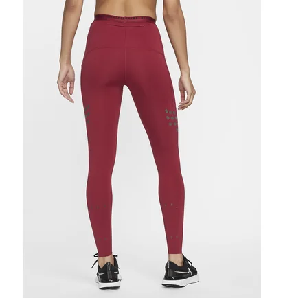 Лосины женские Nike W Nk Df Run Dvn Mr Tght Bordo Dm7749-690