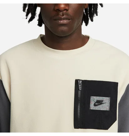 Свитшот мужской Nike Spu Tf Polar Fleece Crewneck Sweatshirt Grey/Beige Dq5104-206