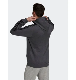 Толстовка мужская Adidas Essentials Fleece 3-Stripes Full-Zip Hoodie Grey HB0042