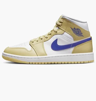 Кроссовки женские Air Jordan 1 Mid Yellow Bq6472-701