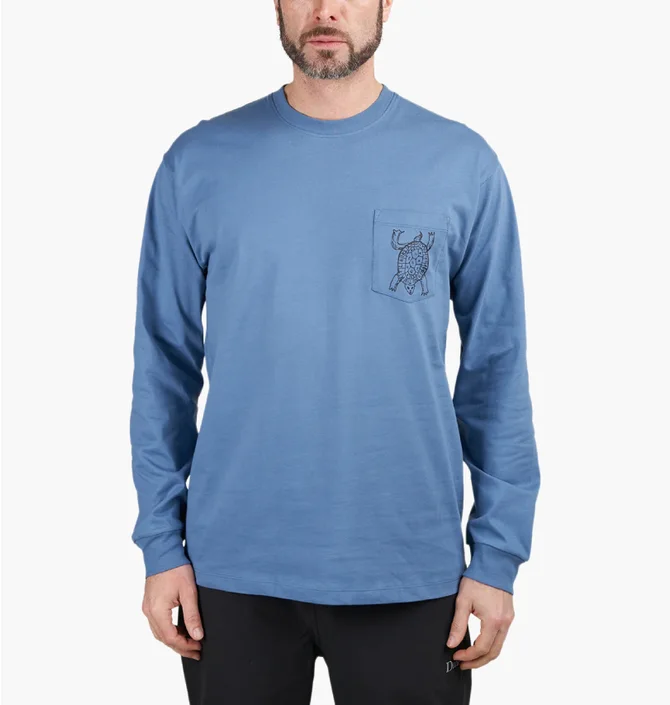 Лонгслів чоловічий T.I.M.E. Peace Pocket Blue TIME01017