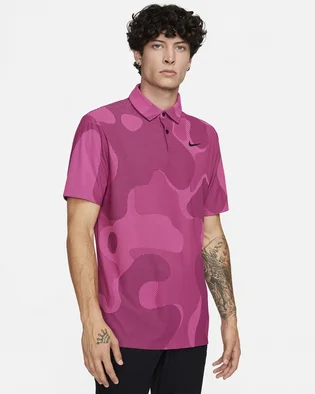 Поло чоловіче Nike Dri-Fit Adv Tour Camo Golf Polo Pink DR5312-610