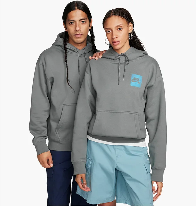 Худі унісекс Nike Sb Fleece Pullover Skate Hoodie Grey FQ2194-084