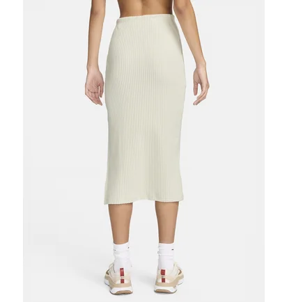 Спідниця жіноча Nike Sportswear Chill Knit Slim Ribbed Midi Skirt Beige FQ1636-104