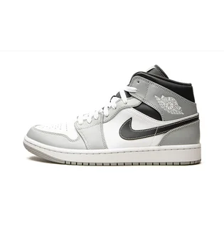 Кроссовки мужские Air Jordan 1 Mid White/Grey 554724-078