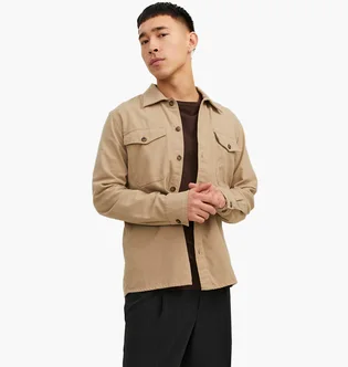Сорочка чоловіча Jack & Jones Eddie Overshirt Beige 12235986