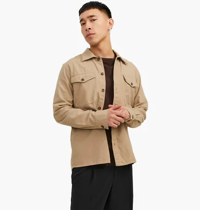 Рубашка мужская Jack & Jones Eddie Overshirt Beige 12235986